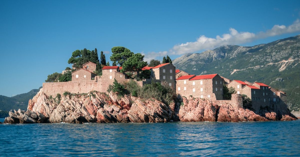 Sveti Stefan island on the Adriatic Sea, Montenegro