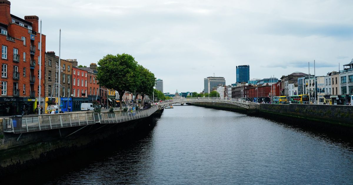 The River Liffey in Dublin, with the Ha’penny Bridge