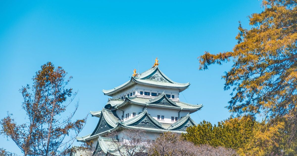 Nagoya Castle in spring, Japan