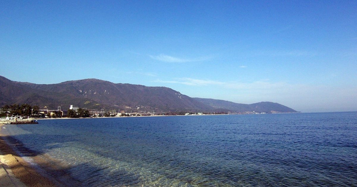 Lake Biwa in winter at Omi-Maiko, Otsu, Shiga Prefecture