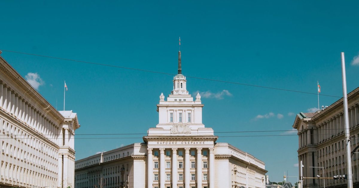 The National Assembly building in Sofia, Bulgaria